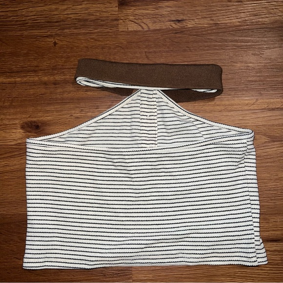 Cider Halter Cropped Top Striped Size Large - Picture 5 of 5